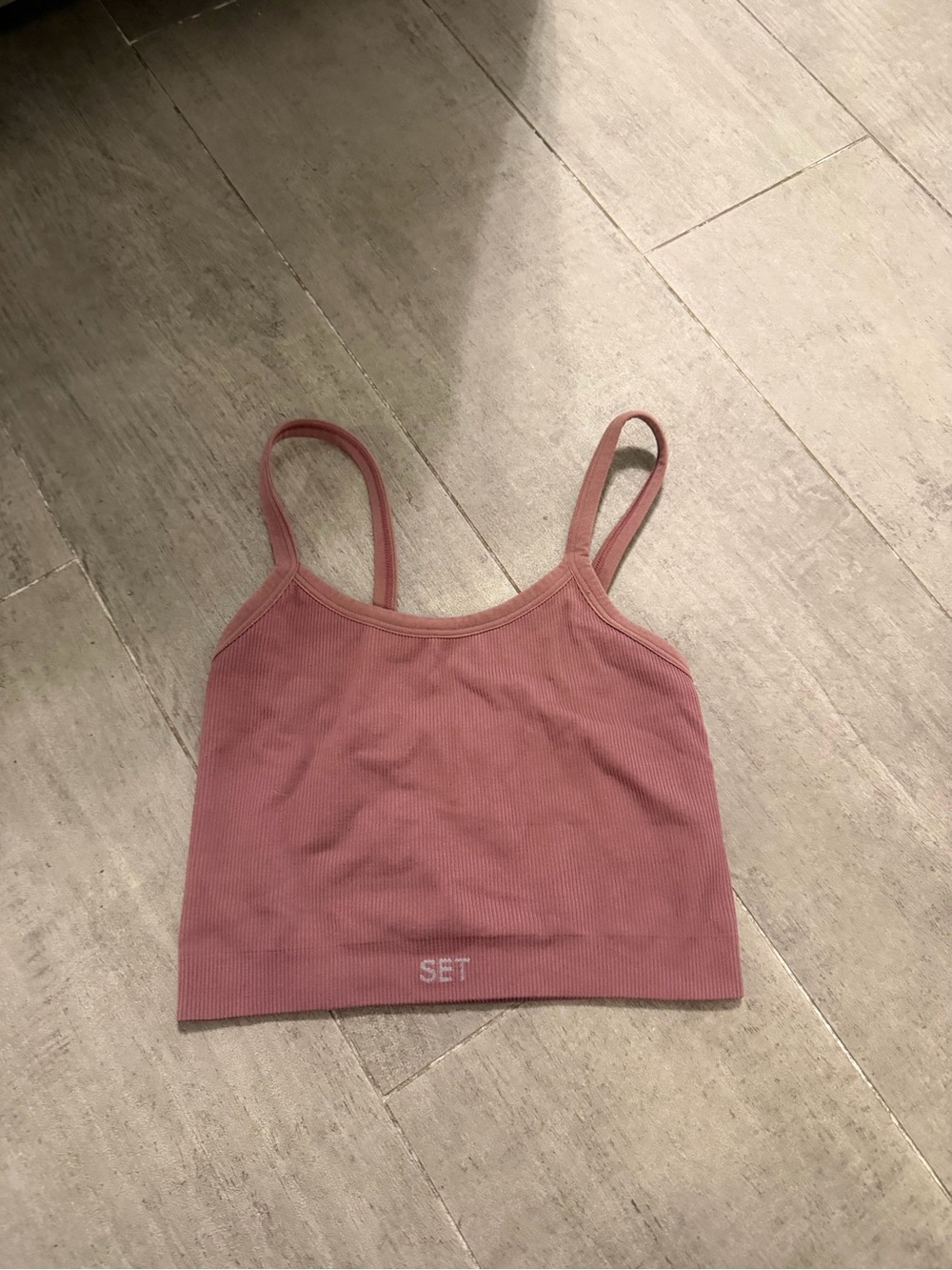 Set Active ribbed workout cami top